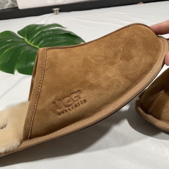 NEW‎ $90 UGG [ Men size 18 US ] Scuff Slipper Shoes in Chestnut Suede - Picture 13 of 16